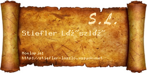 Stiefler László névjegykártya