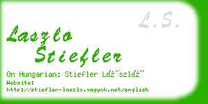 laszlo stiefler business card